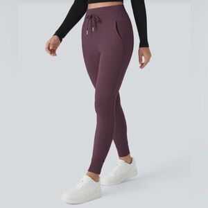 HALARA SoftlyZero™ Plush High Waisted Drawstring Pocket Plain Full Length Jogger